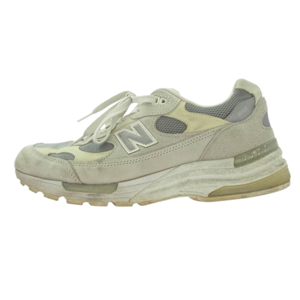 NEW BALANCE ニューバランス M992NC USA製 992 White スエード メッシュ ローカット スニーカー ホワイト系 28cm【中古】