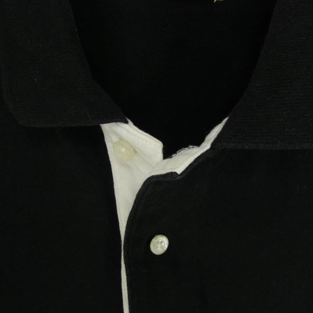 A BATHING APE アベイシングエイプ 001P0H301008X ロゴプリント 半袖 ラガー ポロ シャツ ブラック系 2XL【中古】