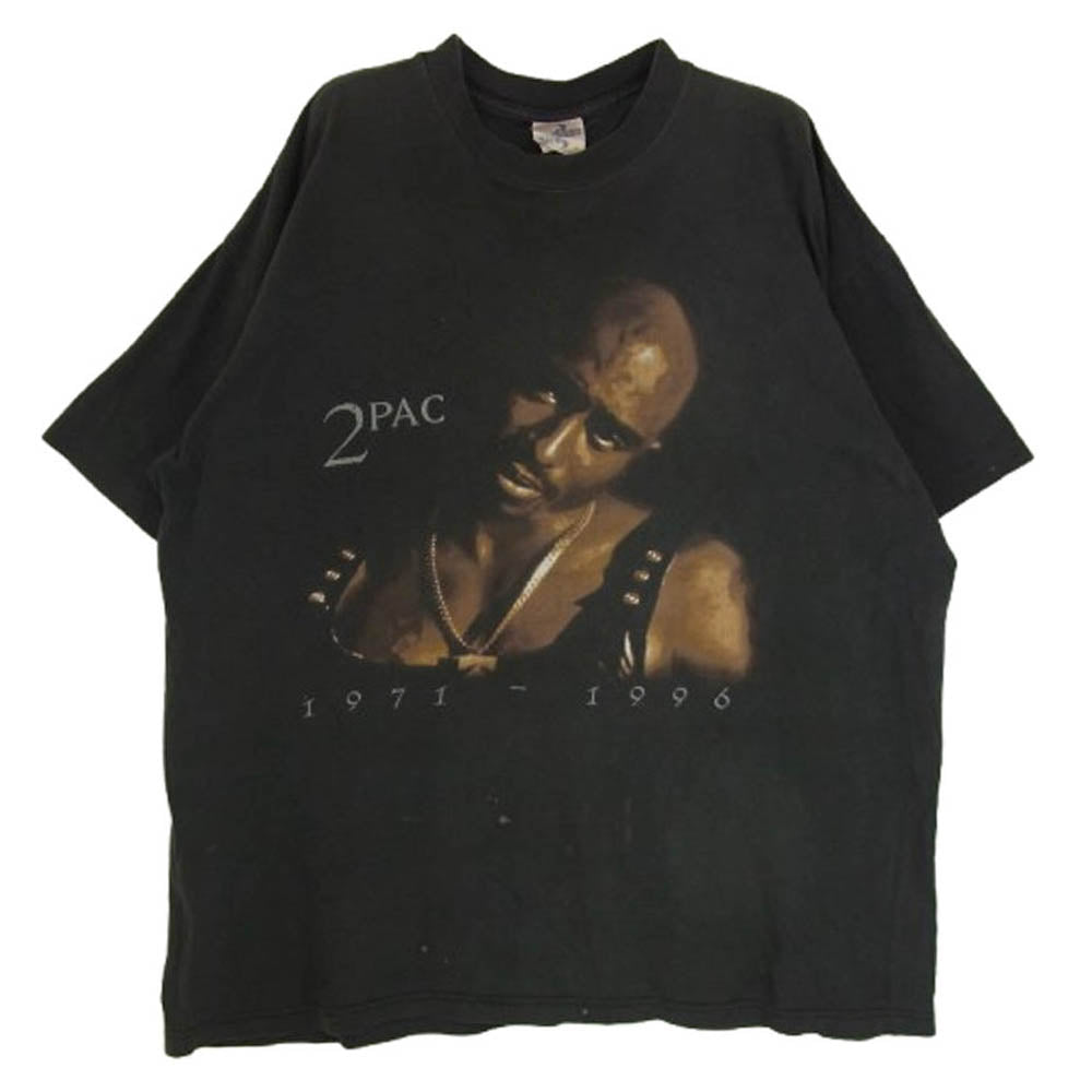 ヴィンテージ 90s USA製 CRONIES ボディ 2pac Tシャツ ブラック系 XL【中古】