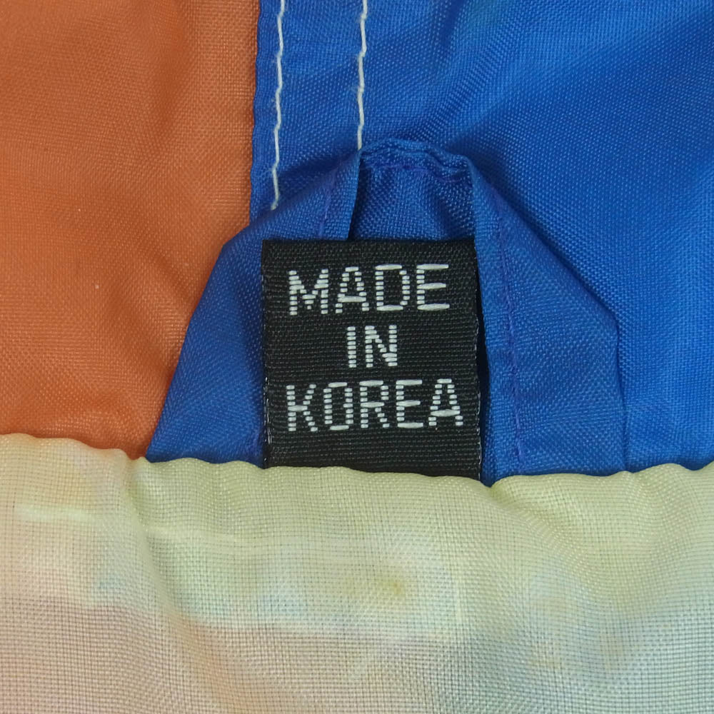 古着 90s KNICKS ナイロン ジャケット 韓国製 ブルー系 オレンジ系 M【中古】