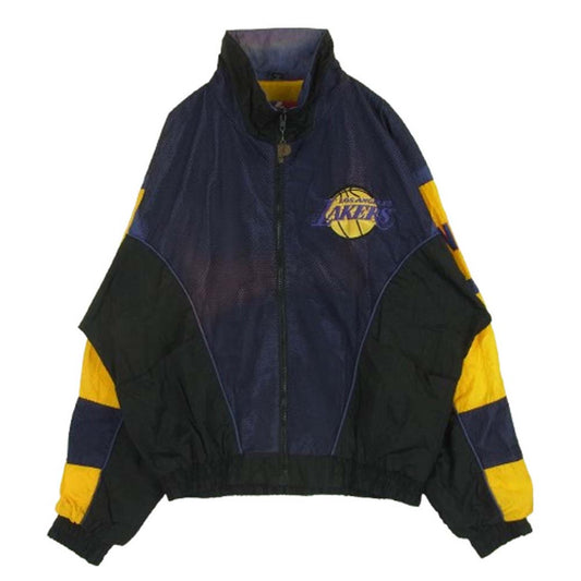古着 90s LAKERS ナイロン ジャケット 韓国製 パープル系 イエロー系 ブラック系 L【中古】