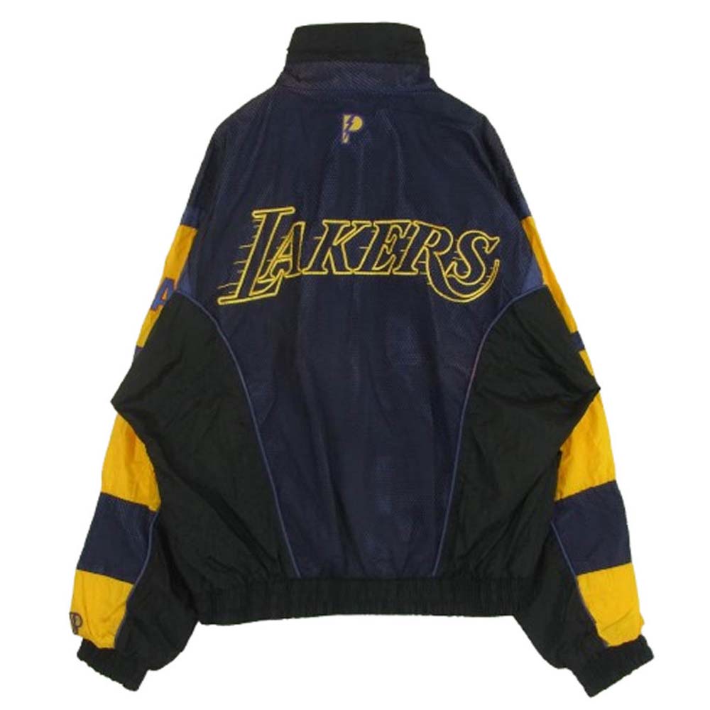 古着 90s LAKERS ナイロン ジャケット 韓国製 パープル系 イエロー系 ブラック系 L【中古】