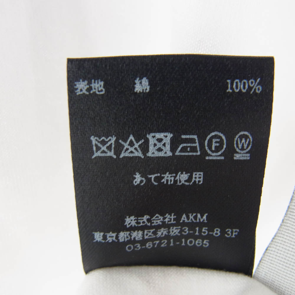 1piu1uguale3 ウノピュウノウグァーレトレ MRT289-COT355 × lucien pellat-finet ルシアンペラフィネ BACK LEAF V-NECK TEE バックリーフ刺繍 Vネック Tシャツ 半袖カットソー ホワイト系 6【中古】