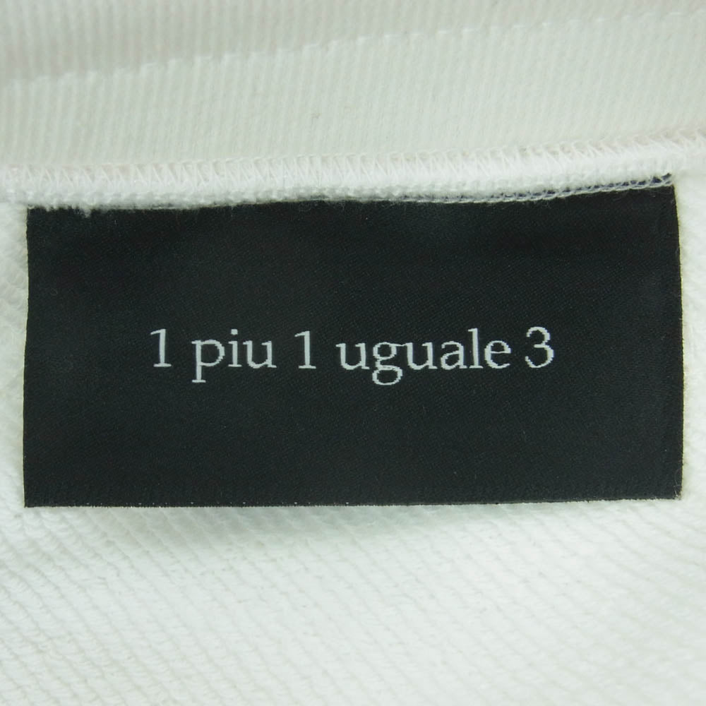 1piu1uguale3 ウノピュウノウグァーレトレ MRP534 CTP094 lucien pellat-finet ルシアンペラフィネ LEAF SWEAT SHORTS リーフ刺繍 スウェット ショーツ ハーフ ショート パンツ ホワイト系 6【中古】