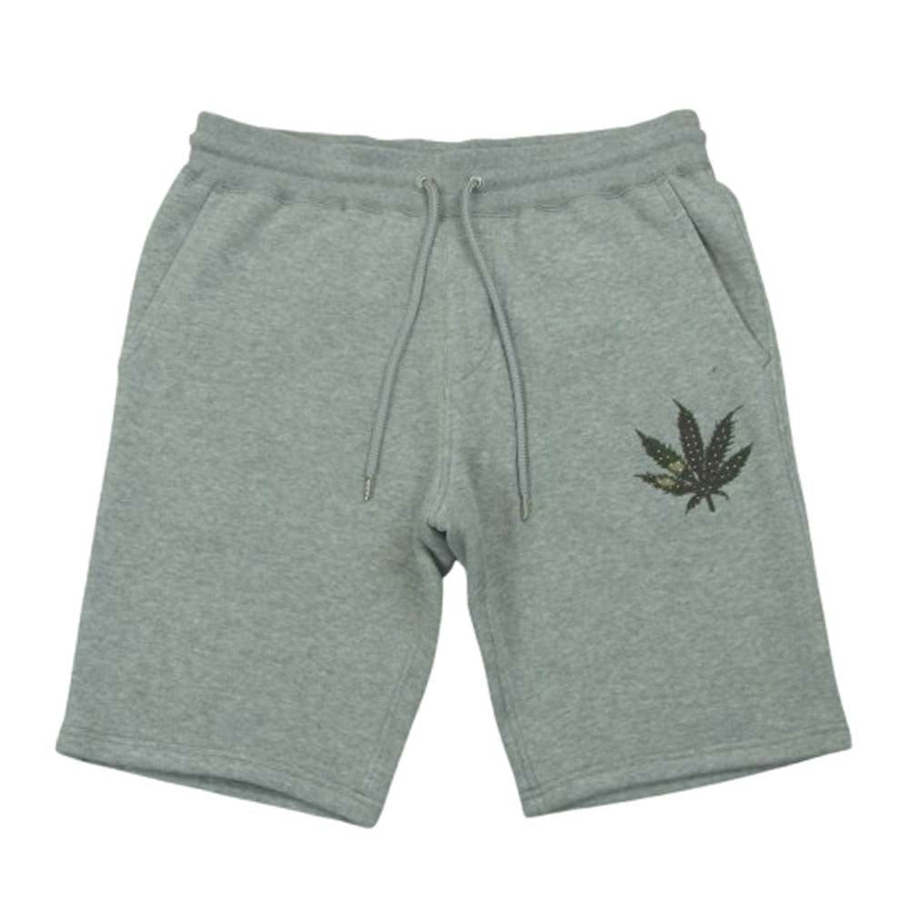 1piu1uguale3 ウノピュウノウグァーレトレ MRP535 COT356 lucien pellat-finet ルシアンペラフィネ CAMO LEAF SWEAT SHORTS カモリーフ スウェット ハーフ ショート パンツ ショーツ グレー系 5【中古】