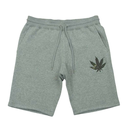 1piu1uguale3 ウノピュウノウグァーレトレ MRP535 COT356 lucien pellat-finet ルシアンペラフィネ CAMO LEAF SWEAT SHORTS カモリーフ スウェット ハーフ ショート パンツ ショーツ グレー系 5【中古】