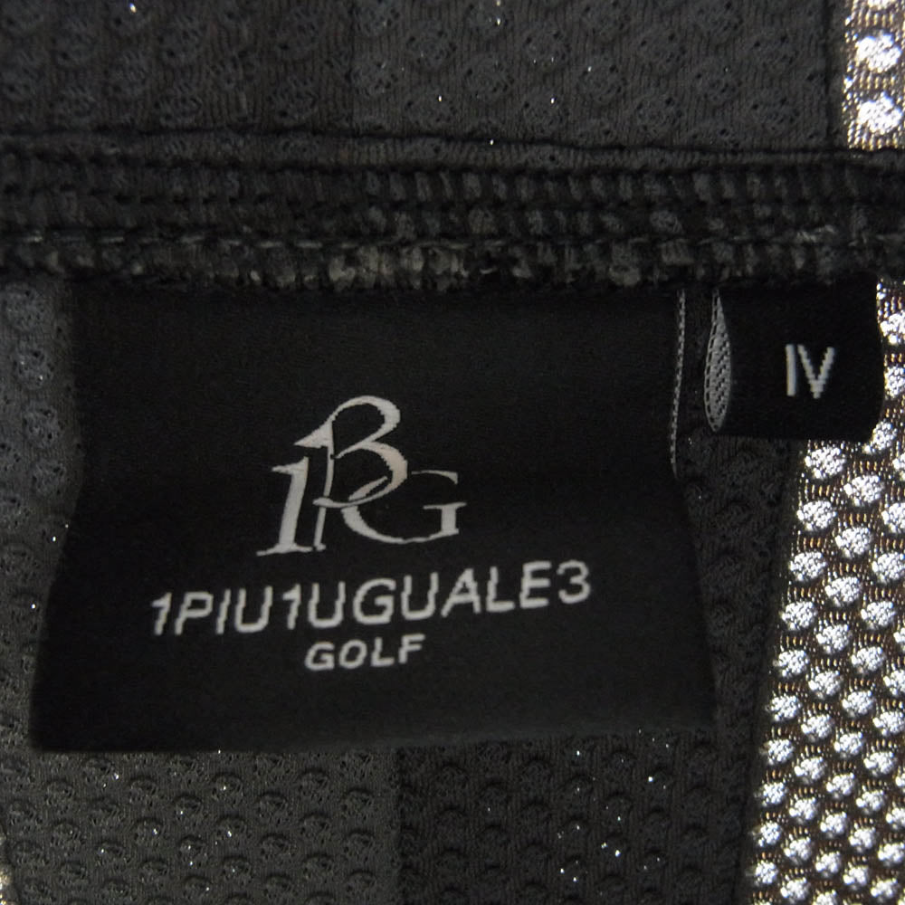 1piu1uguale3 ウノピュウノウグァーレトレ GRB106 POE488 GOLF ZIP PARKER LOGO TAPE ロゴデザイン ジップ パーカー ブラック系 6【中古】