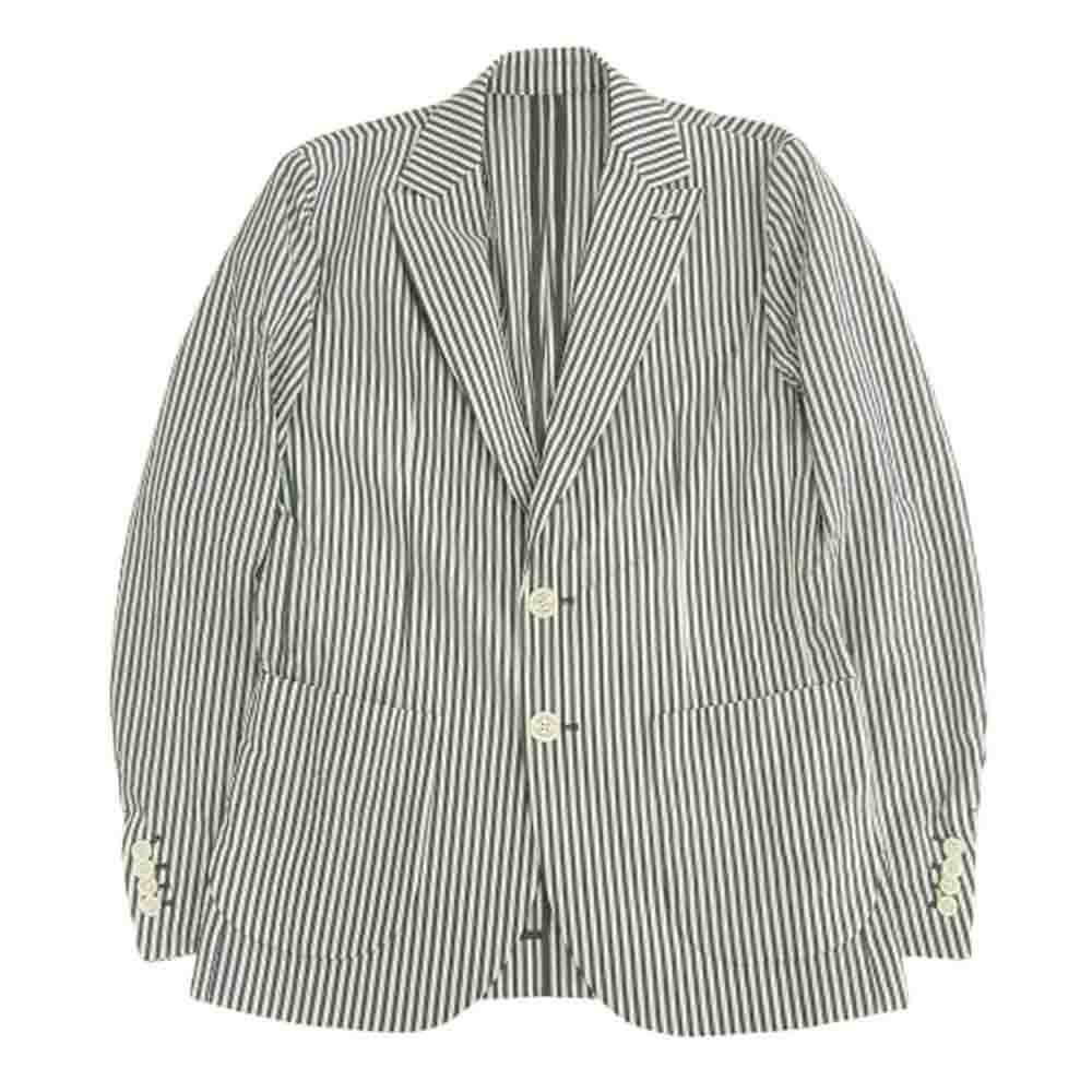 1piu1uguale3 ウノピュウノウグァーレトレ MRP618 PCT036 UNCON JKT テーラードジャケット 折鶴ピン UNCON SLACKS スラックス パンツ セットアップ グレー系 ホワイト系【中古】