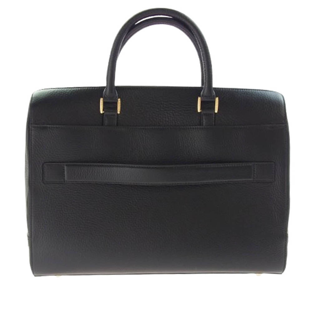 1piu1uguale3 ウノピュウノウグァーレトレ × PELLE MORBIDA ペッレ モルビダ BOSTON BRIEF BAG レザー ボストンバッグ ブリーフケース ブラック系【美品】【中古】