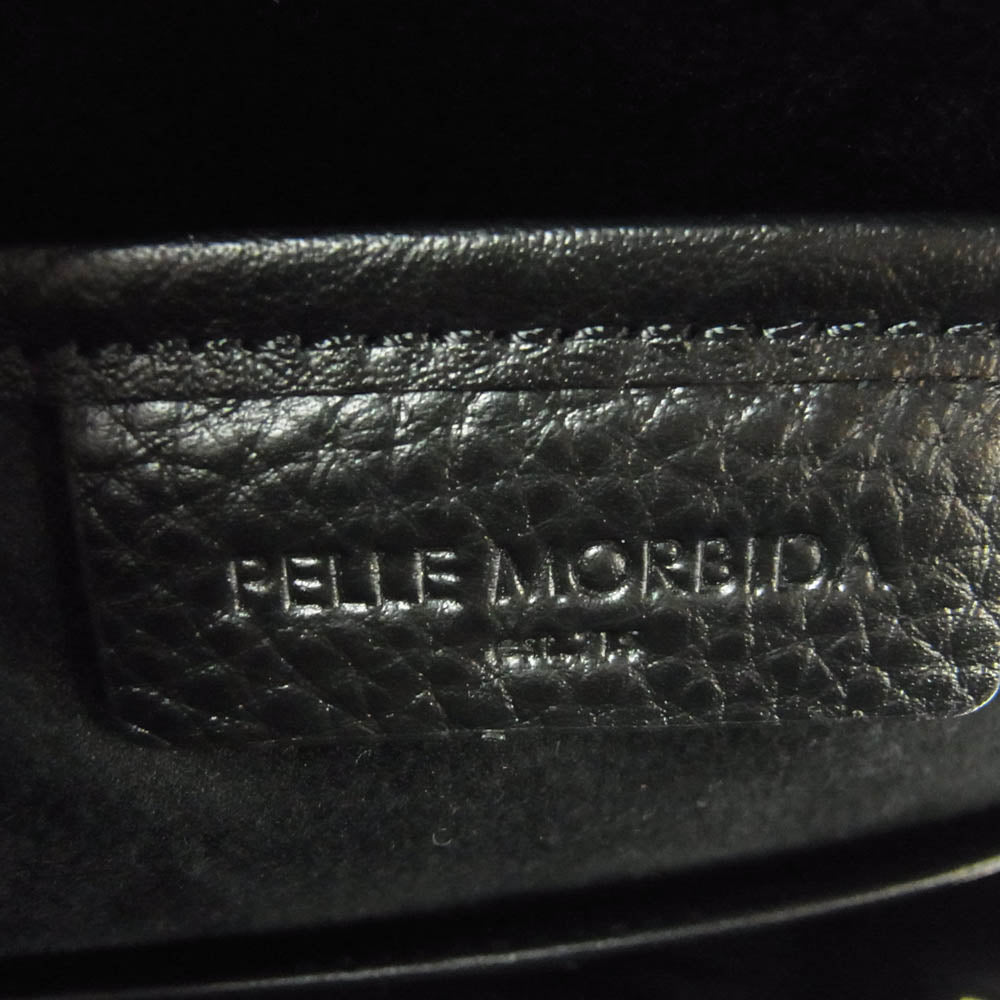 1piu1uguale3 ウノピュウノウグァーレトレ × PELLE MORBIDA ペッレ モルビダ BOSTON BRIEF BAG レザー ボストンバッグ ブリーフケース ブラック系【美品】【中古】