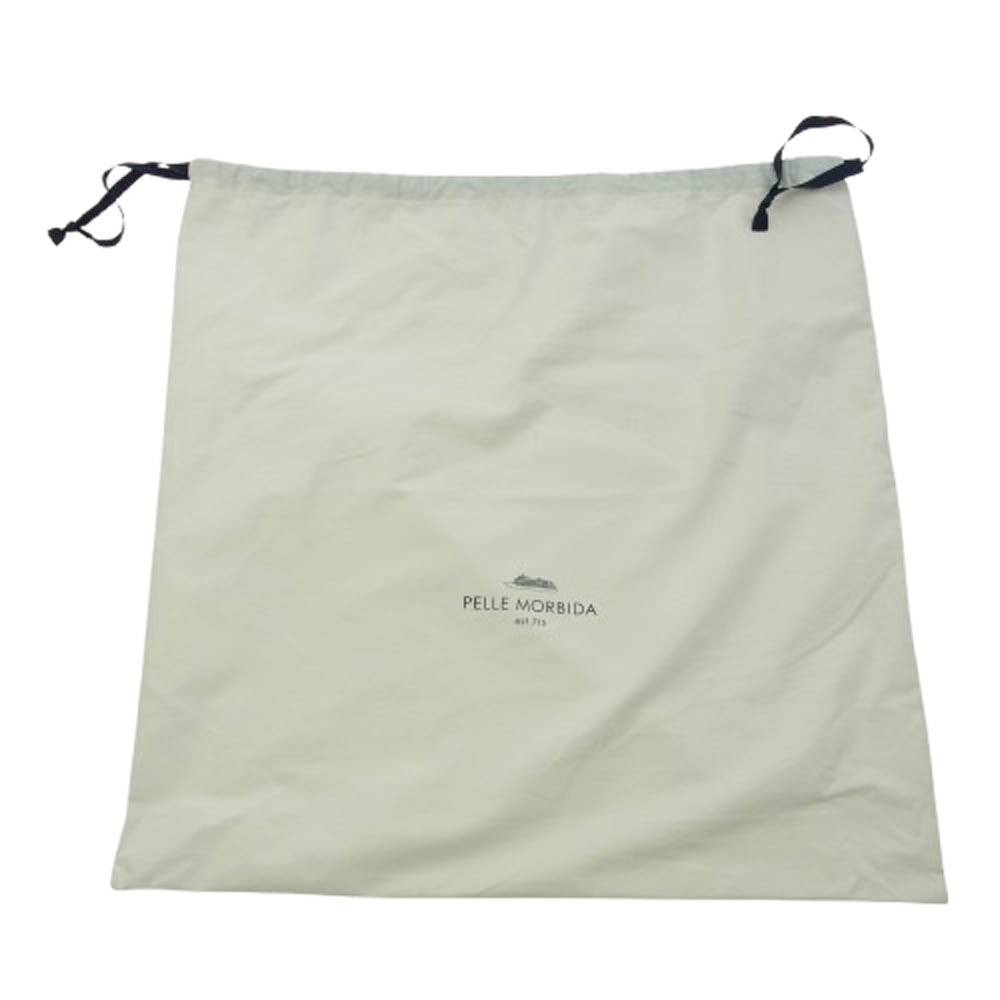 1piu1uguale3 ウノピュウノウグァーレトレ × PELLE MORBIDA ペッレ モルビダ BOSTON BRIEF BAG レザー ボストンバッグ ブリーフケース ブラック系【美品】【中古】