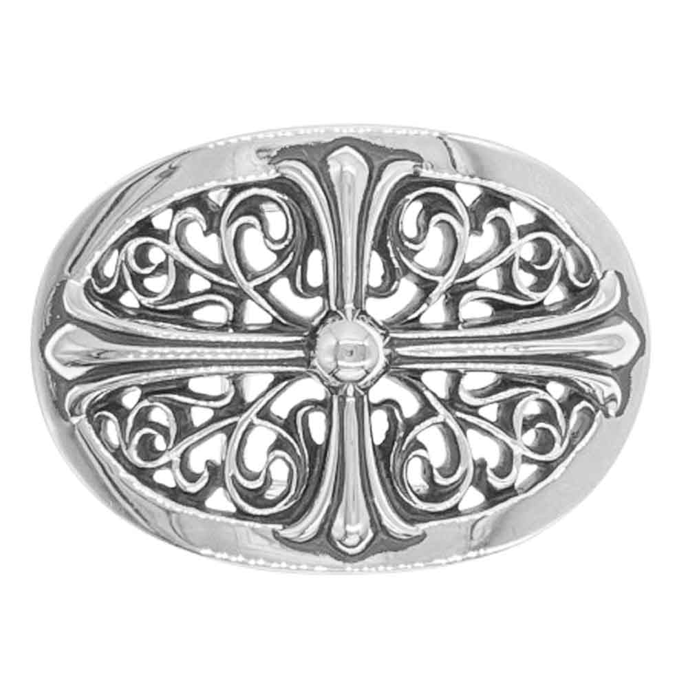 CHROME HEARTS クロムハーツ（原本無） 2025年6月購入レシート原本付属 BCKL OCAL SML CROSS クラシック オーバル クロス スモール バックル シルバー系【中古】