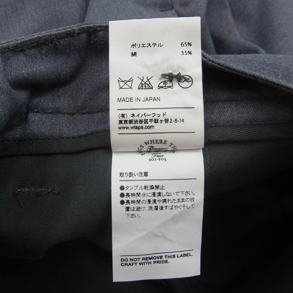 WTAPS ダブルタップス 13SS 131LTDT-PTM04 KHAKI TIGHT TROUSERS カーキ タイト トラウザーズ チノ パンツ グレー系 1【中古】