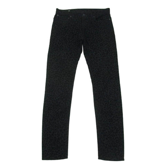 MINEDENIM マインデニム 1902-1001-98-302 BD Leopard S.Slim STR 5pocket レオパード柄 ブラック デニム パンツ ブラック系 7【中古】