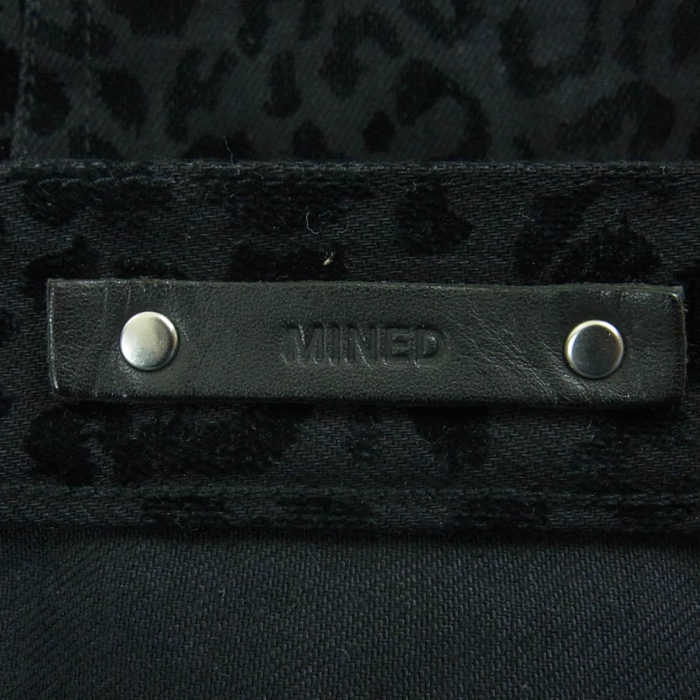 MINEDENIM マインデニム 1902-1001-98-302 BD Leopard S.Slim STR 5pocket レオパード柄 ブラック デニム パンツ ブラック系 7【中古】
