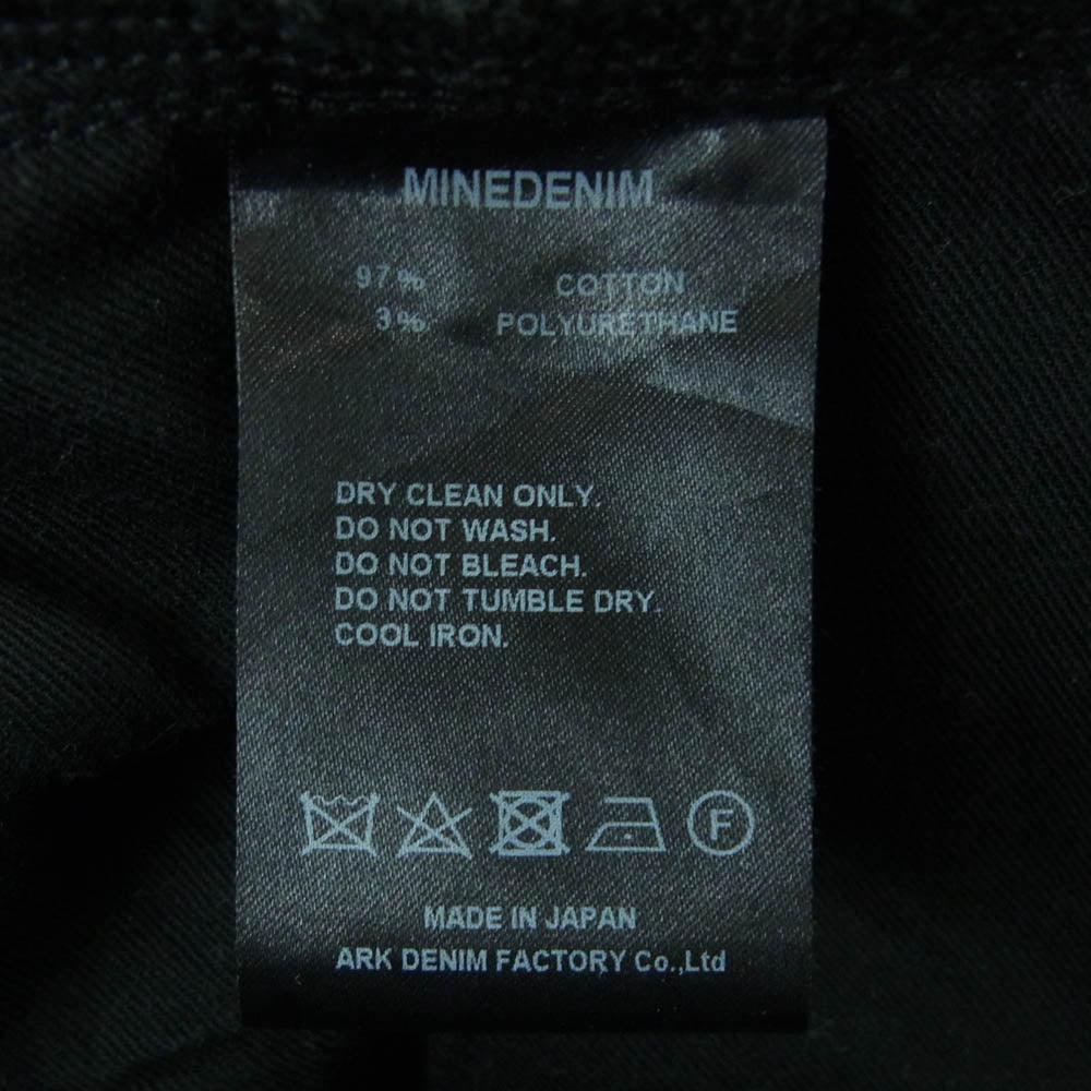 MINEDENIM マインデニム 1902-1001-98-302 BD Leopard S.Slim STR 5pocket レオパード柄 ブラック デニム パンツ ブラック系 7【中古】