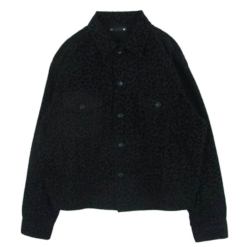 MINEDENIM マインデニム 1902-8006-98-013 BD Leopard LF-GJKT レオパード柄  デニム ジャケット ブラック系 ダークグレー系 1【中古】