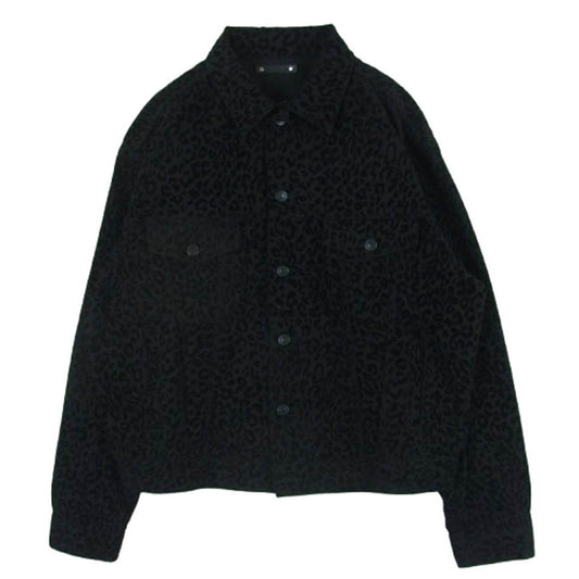 MINEDENIM マインデニム 1902-8006-98-013 BD Leopard LF-GJKT レオパード柄  デニム ジャケット ブラック系 ダークグレー系 1【中古】