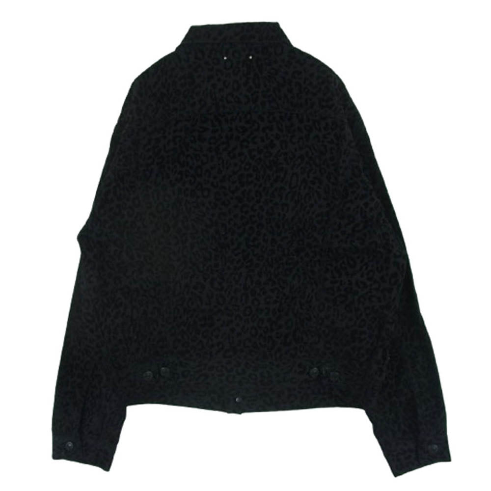 MINEDENIM マインデニム 1902-8006-98-013 BD Leopard LF-GJKT レオパード柄  デニム ジャケット ブラック系 ダークグレー系 1【中古】