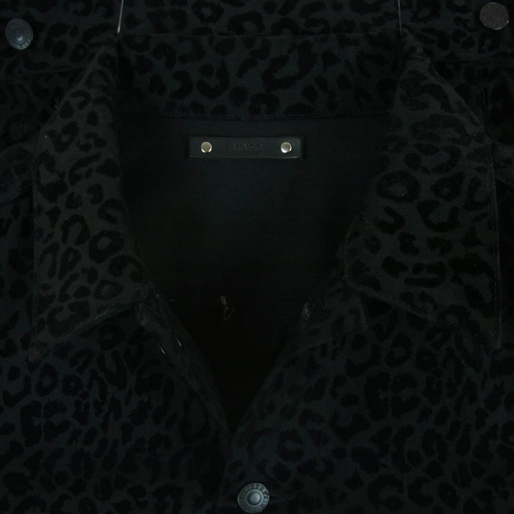 MINEDENIM マインデニム 1902-8006-98-013 BD Leopard LF-GJKT レオパード柄  デニム ジャケット ブラック系 ダークグレー系 1【中古】