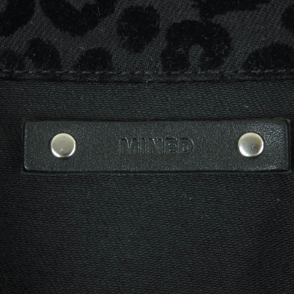 MINEDENIM マインデニム 1902-8006-98-013 BD Leopard LF-GJKT レオパード柄  デニム ジャケット ブラック系 ダークグレー系 1【中古】