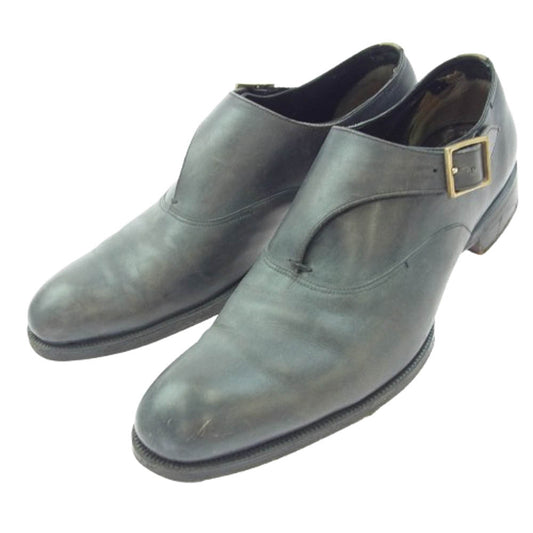 TOM FORD トムフォード J0657 シングルモンク レザー シューズ グレー系 8T【中古】