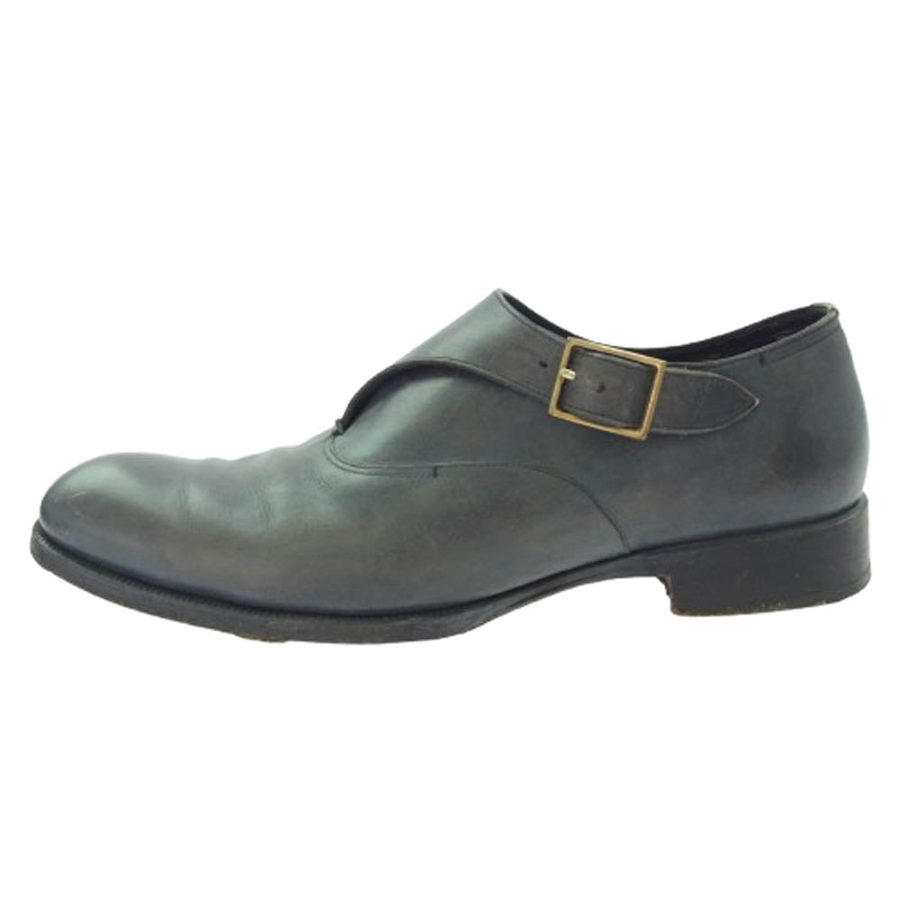 TOM FORD トムフォード J0657 シングルモンク レザー シューズ グレー系 8T【中古】