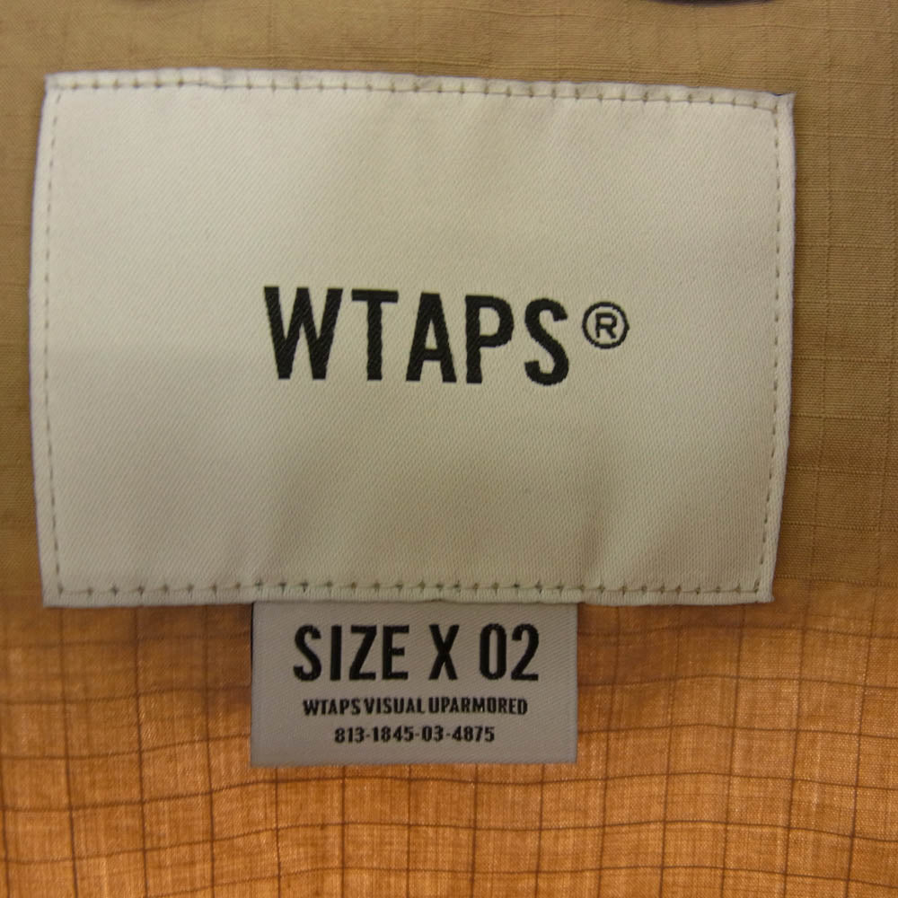 WTAPS ダブルタップス 21AW 212GWDT-SHM02 LS NYCO RIPSTOP カーゴ ミリタリー ブルゾン ジャケット ライトブラウン系 X 02【中古】