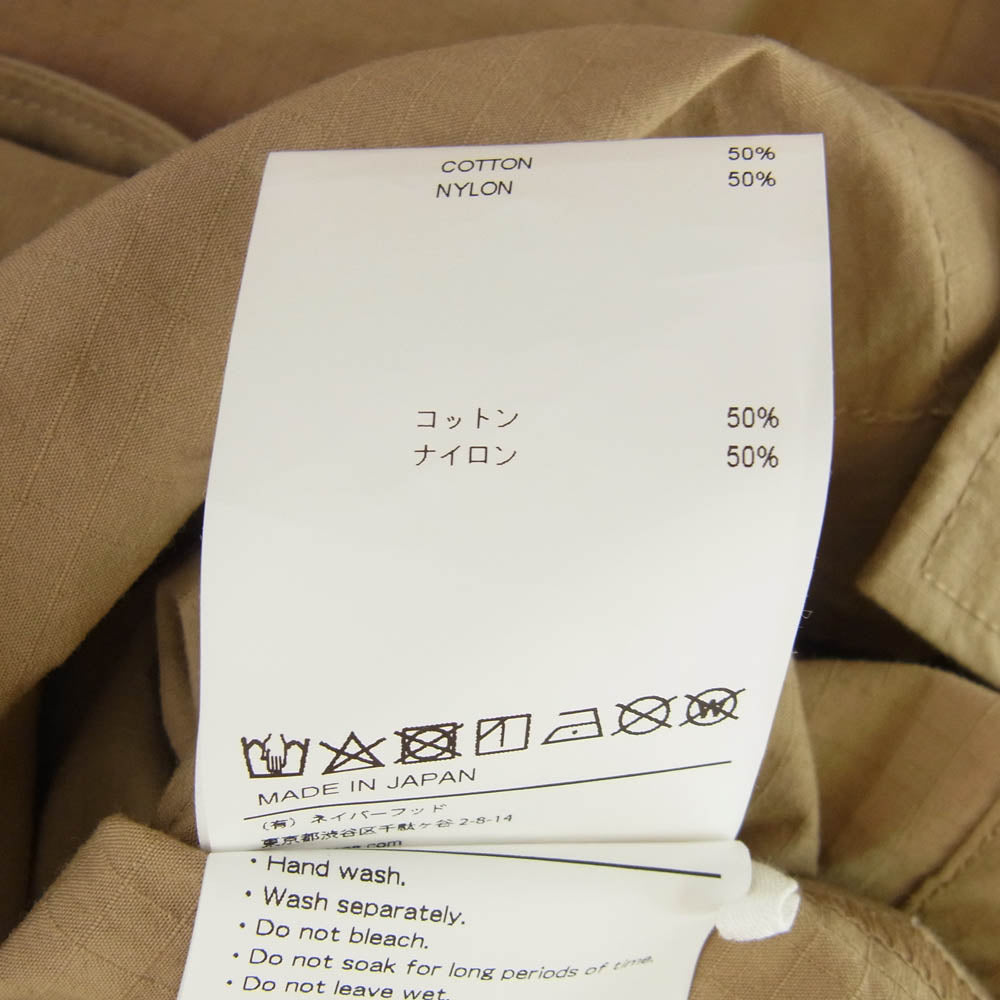 WTAPS ダブルタップス 21AW 212GWDT-SHM02 LS NYCO RIPSTOP カーゴ ミリタリー ブルゾン ジャケット ライトブラウン系 X 02【中古】