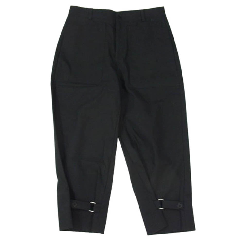 HERMES エルメス 20AW 刻印正規品 裾ベルト ワイド チノ ロング パンツ ブラック系 38【中古】