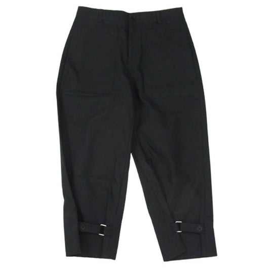 HERMES エルメス 20AW 刻印正規品 裾ベルト ワイド チノ ロング パンツ ブラック系 38【中古】