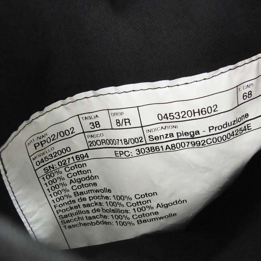 HERMES エルメス 20AW 刻印正規品 裾ベルト ワイド チノ ロング パンツ ブラック系 38【中古】