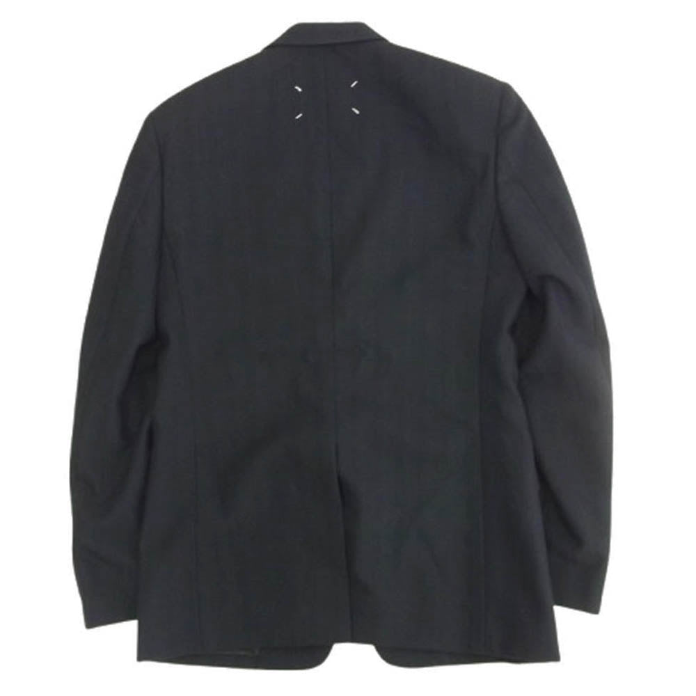 MAISON MARGIELA メゾンマルジェラ 19AW S50FT0082 14ライン 四つタグ ウール テーラードジャケット スラックス パンツ セットアップ スーツ ネイビー系 44【中古】