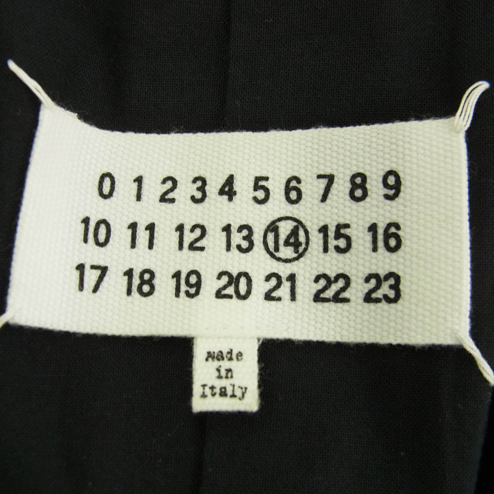 MAISON MARGIELA メゾンマルジェラ 19AW S50FT0082 14ライン 四つタグ ウール テーラードジャケット スラックス パンツ セットアップ スーツ ネイビー系 44【中古】