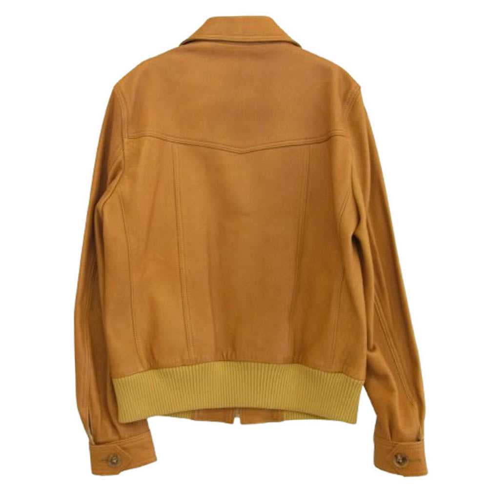 WACKO MARIA ワコマリア STIE lo 野口強 シープスキン レザー シングル ライダース ジャケット ブラウン ブラウン系 M【中古】