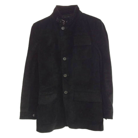 GUCCI グッチ 133594 XC053 国内正規品 イタリア製 スエードレザー ベルトカラー ハーフコート ブラック系【中古】