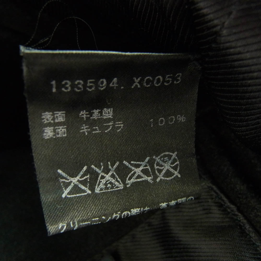 GUCCI グッチ 133594 XC053 国内正規品 イタリア製 スエードレザー ベルトカラー ハーフコート ブラック系【中古】