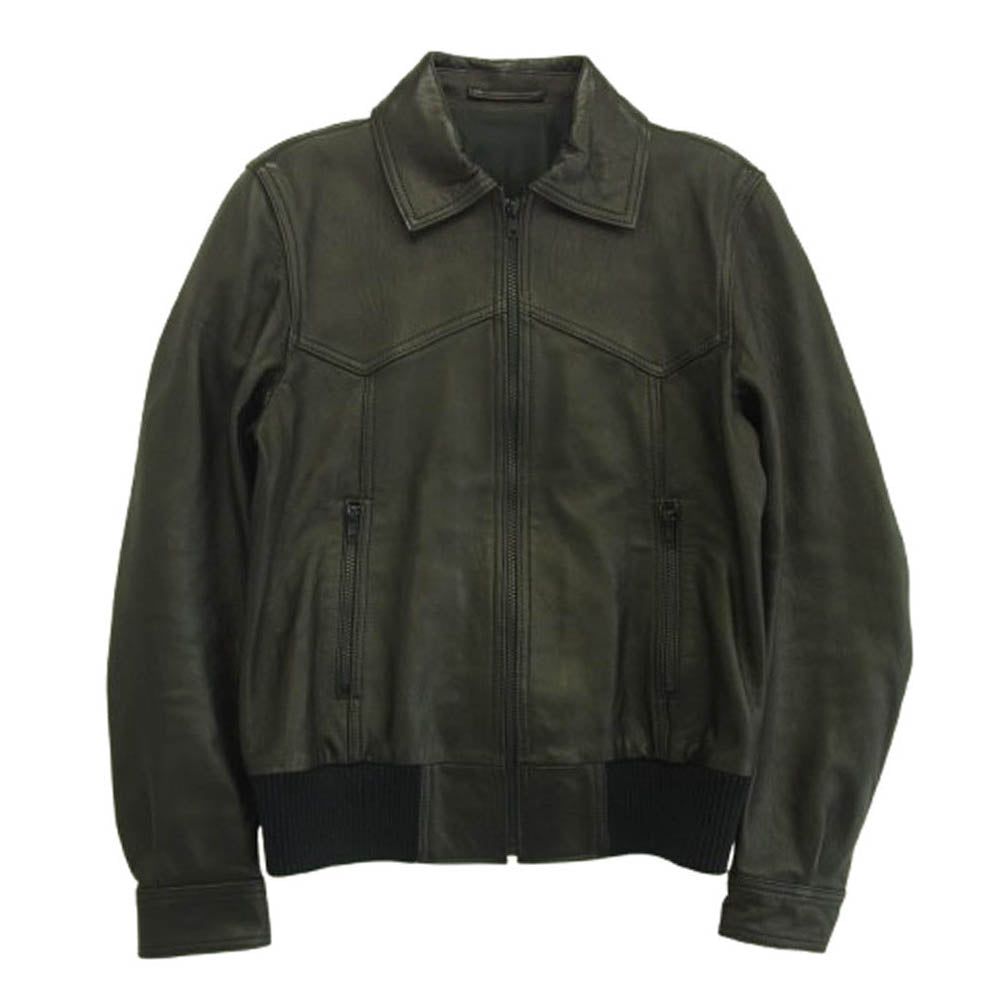 WACKO MARIA ワコマリア STIE lo 野口強 シープスキン レザー シングル ライダース ジャケット ブラック ブラック系 M【中古】