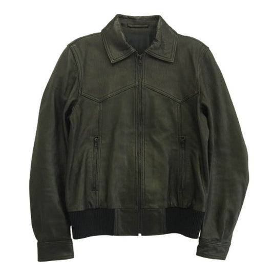 WACKO MARIA ワコマリア STIE lo 野口強 シープスキン レザー シングル ライダース ジャケット ブラック ブラック系 M【中古】
