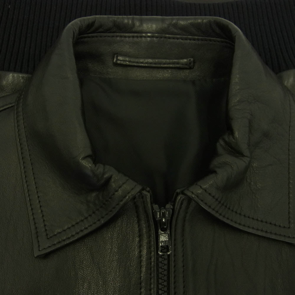WACKO MARIA ワコマリア STIE lo 野口強 シープスキン レザー シングル ライダース ジャケット ブラック ブラック系 M【中古】