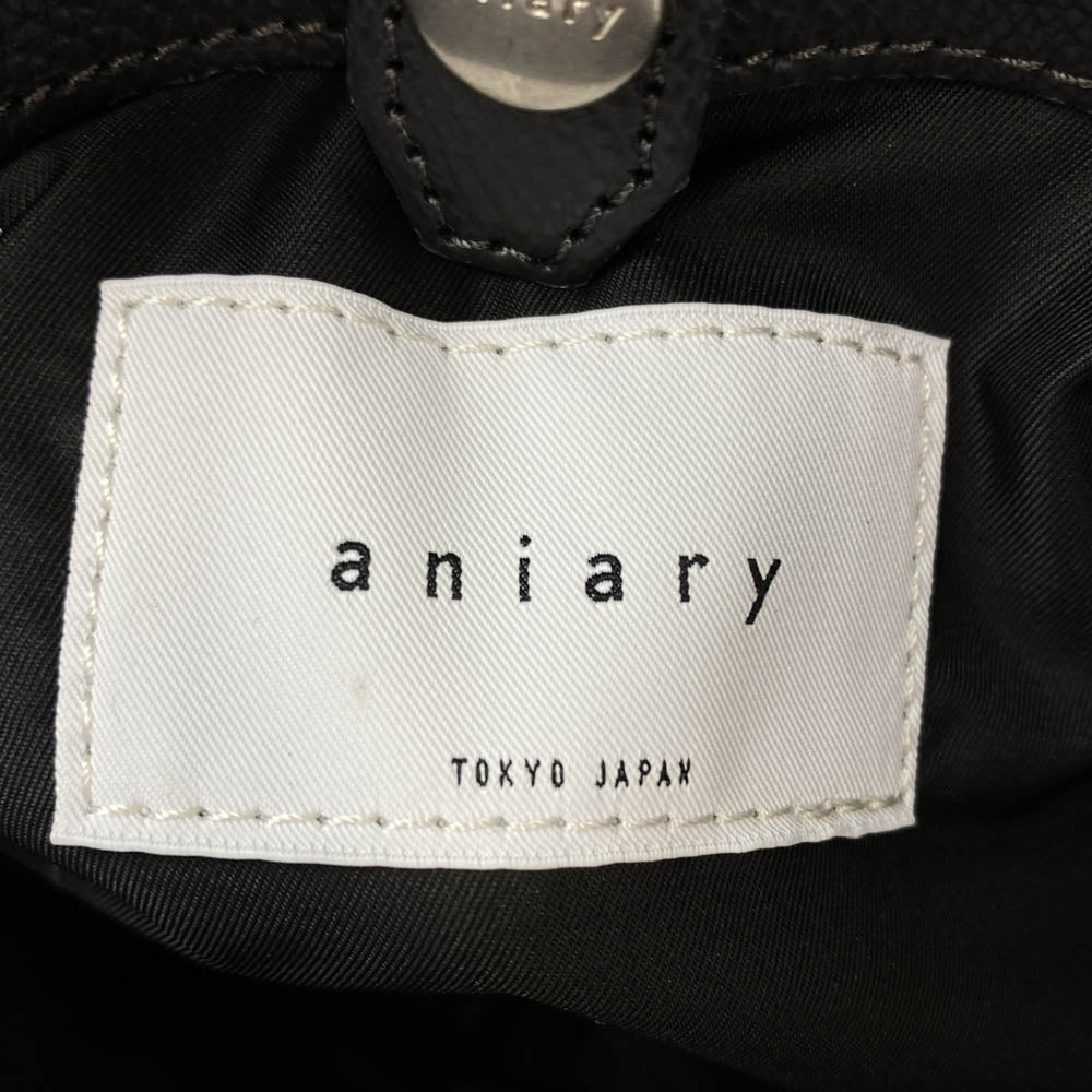 aniary アニアリ 33-01000 S-Film Leather レザー ブリーフケース ビジネスバッグ チャコール系 チャコールグレイ【新古品】【未使用】【中古】