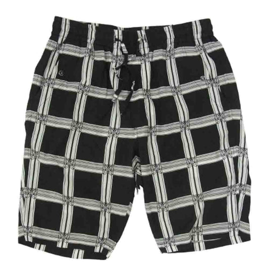 Needles ニードルス MR181 String Cowboy Short R/C Lawn Cloth ストリング カウボーイ ショーツ レーヨン コットン チェック ショート パンツ ブラック系 S【中古】