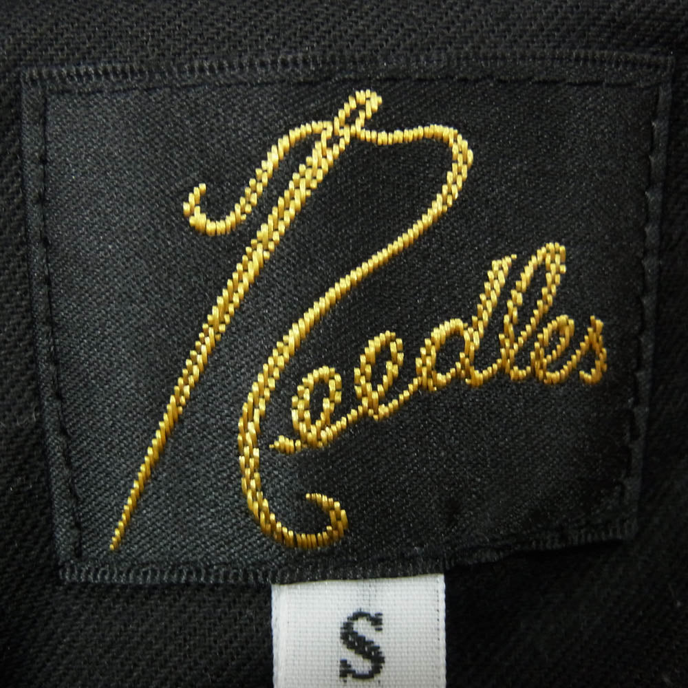 Needles ニードルス MR181 String Cowboy Short R/C Lawn Cloth ストリング カウボーイ ショーツ レーヨン コットン チェック ショート パンツ ブラック系 S【中古】