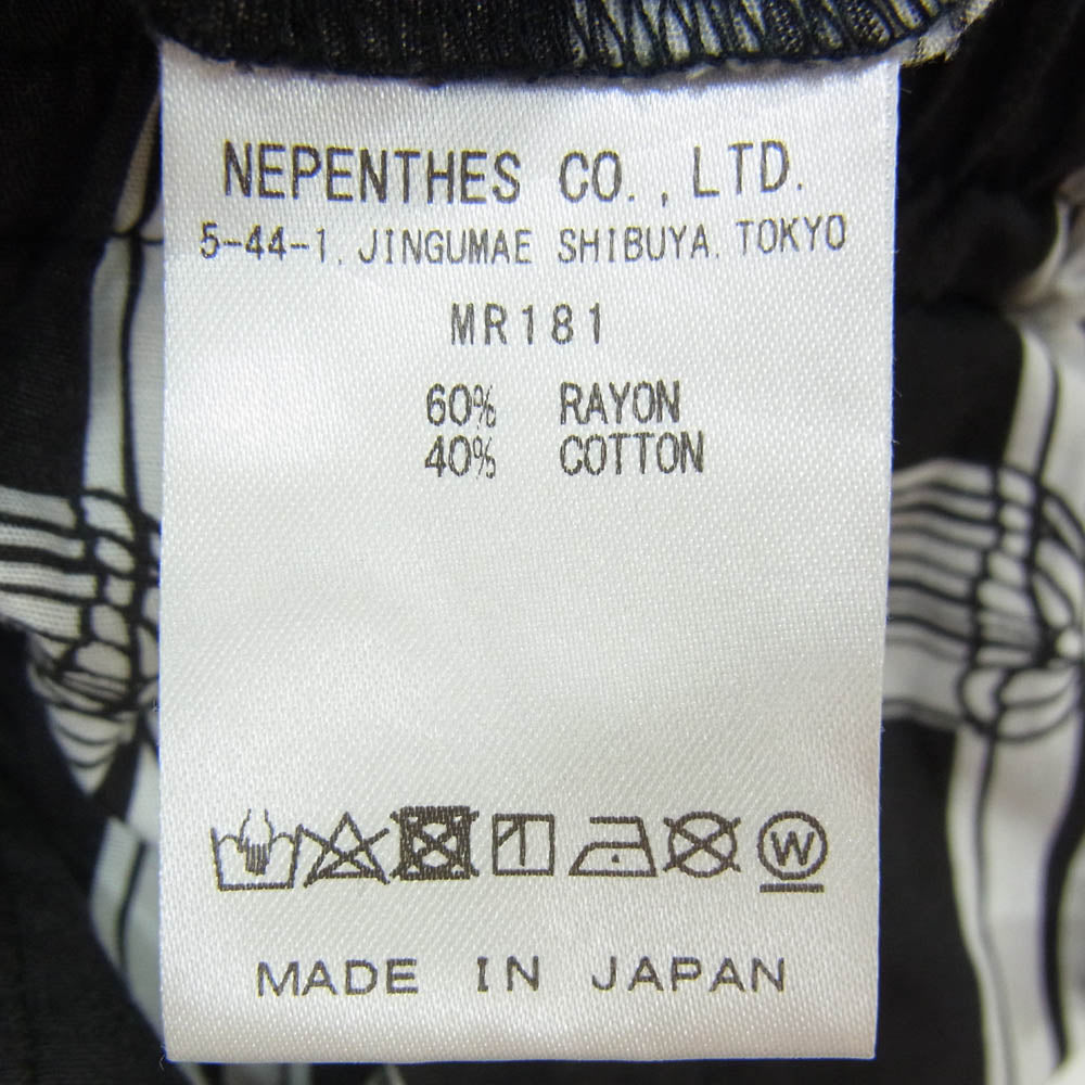 Needles ニードルス MR181 String Cowboy Short R/C Lawn Cloth ストリング カウボーイ ショーツ レーヨン コットン チェック ショート パンツ ブラック系 S【中古】