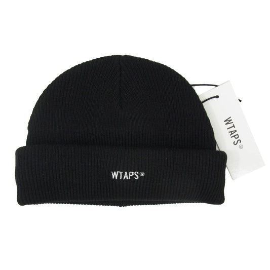 WTAPS ダブルタップス 242MADT-HT04 Beanie Acrylic ロゴ ビーニー ニットキャップ ブラック系 X00【美品】【中古】