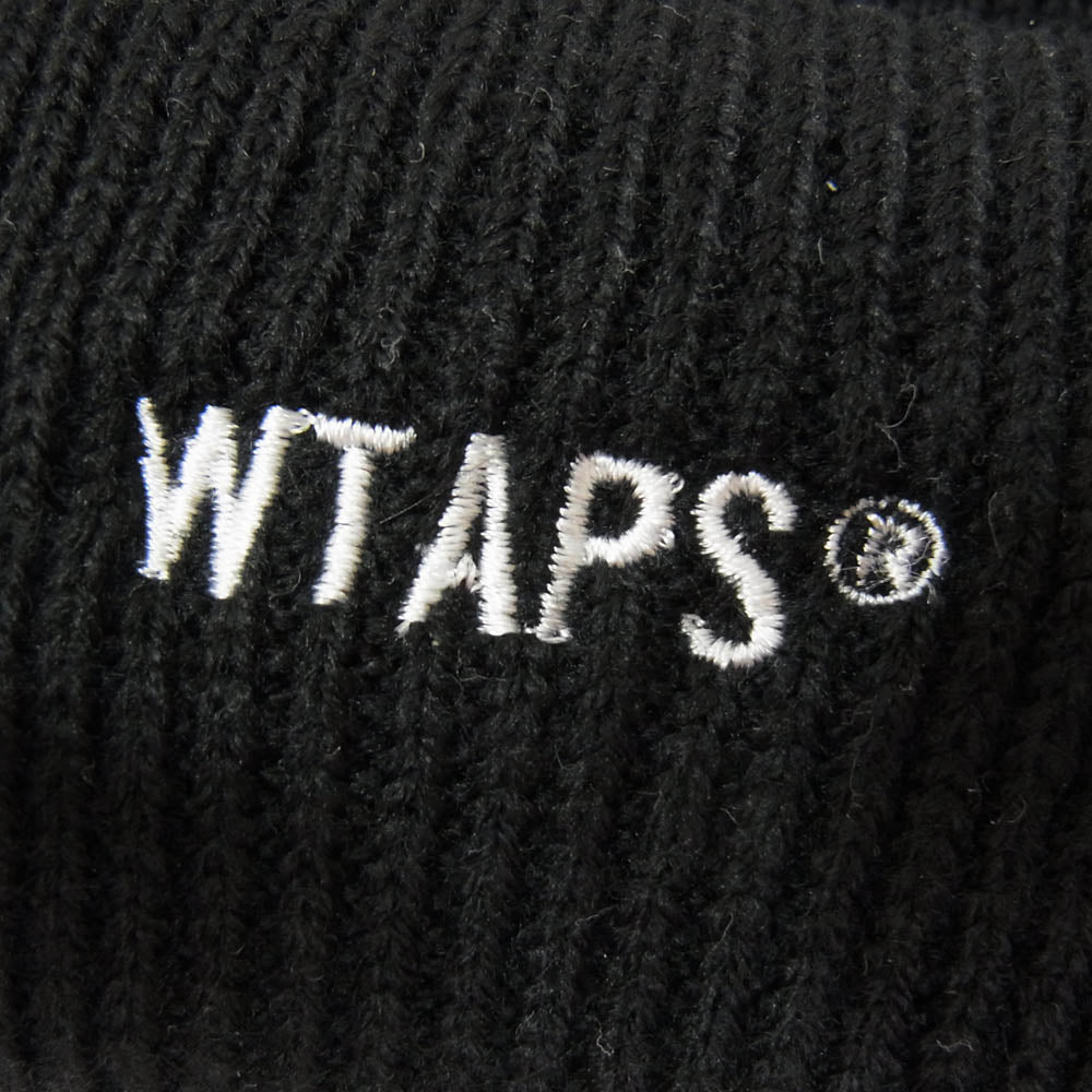 WTAPS ダブルタップス 242MADT-HT04 Beanie Acrylic ロゴ ビーニー ニットキャップ ブラック系 X00【美品】【中古】