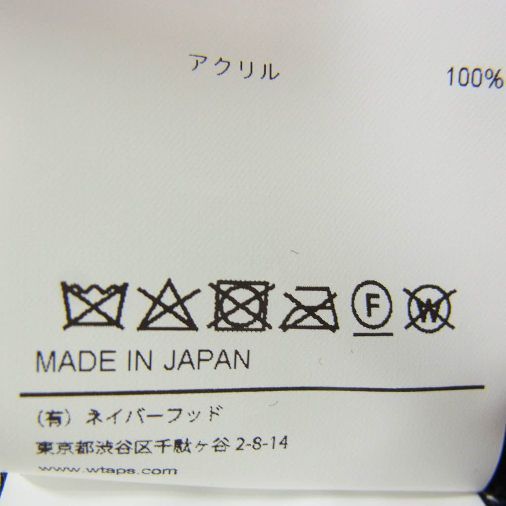 WTAPS ダブルタップス 242MADT-HT04 Beanie Acrylic ロゴ ビーニー ニットキャップ ブラック系 X00【美品】【中古】