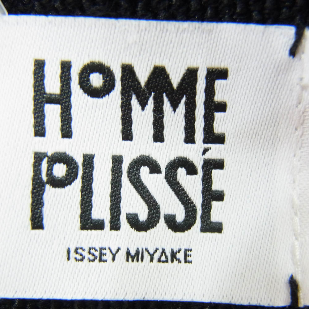 HOMME PLISSE ISSEY MIYAKE オム プリッセ イッセイミヤケ HP33KF216 INLAID KNIT PANTS インレイド ニット パンツ ブラック系 サイズ表記無【中古】