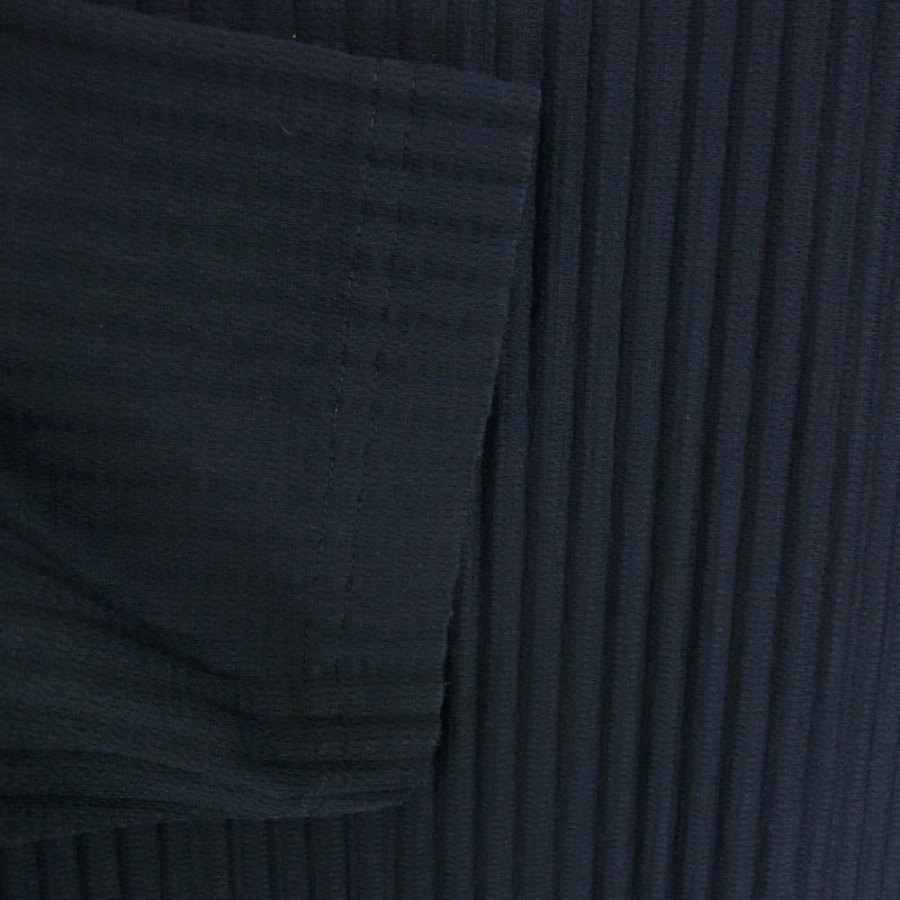 HOMME PLISSE ISSEY MIYAKE オム プリッセ イッセイミヤケ HP55JK021 BASICS プリーツ ラウンドネック カットソー ネイビー系 3【中古】
