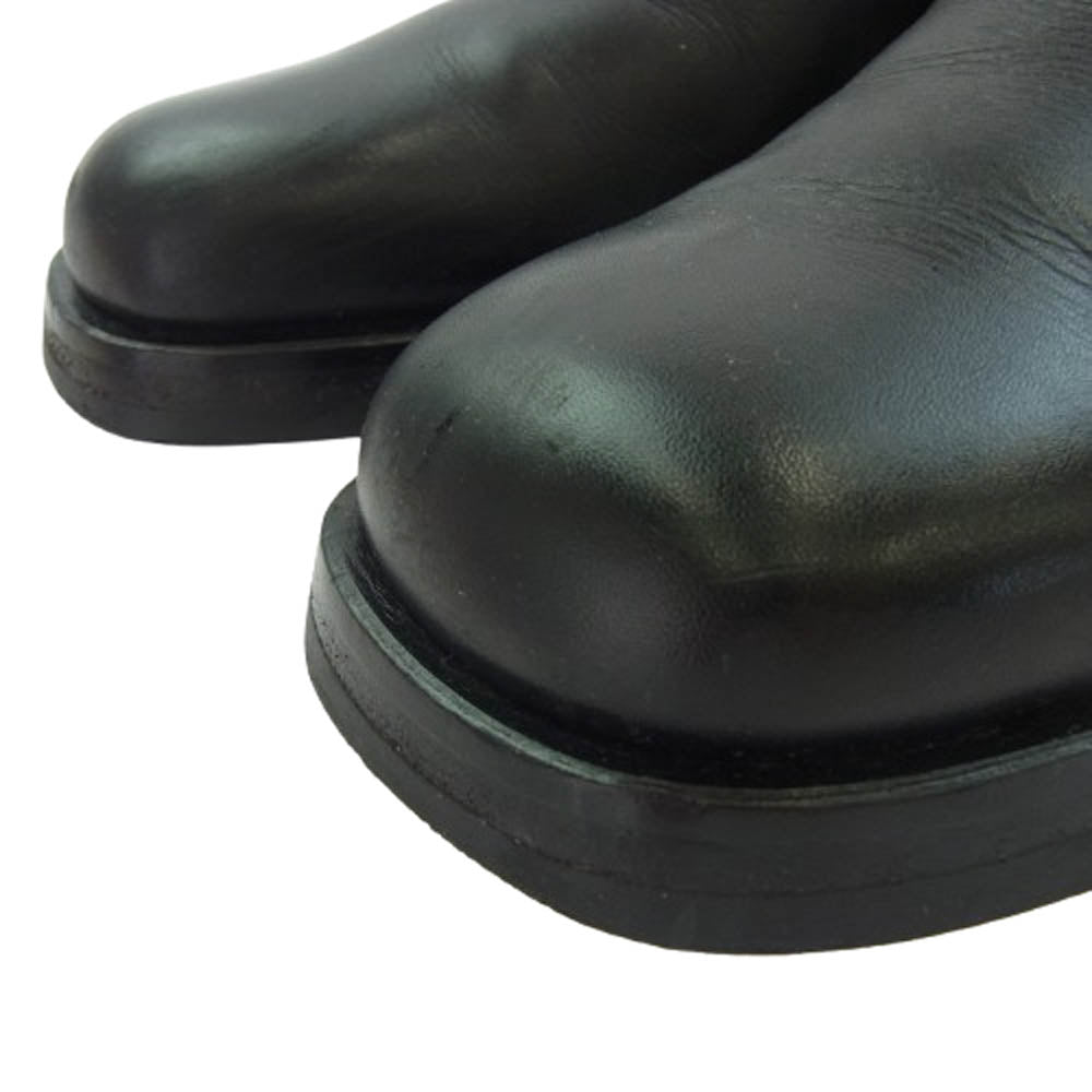 GUCCI グッチ 114-0120 モンクストラップ スクエア トゥ レザー チャッカ ブーツ ブラック系 40E【中古】